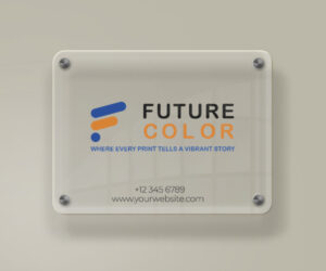 Transparent Acrylic Office Nameplate