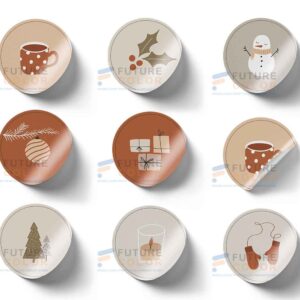 Rounded Circle Sticker Printing in Riyadh, Saudi Arabia