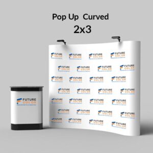 Pop-Up Backdrop Printing in Riyadh Curved 2x3