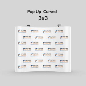 Pop-Up Backdrop Printing in Riyadh | Curved 3x3